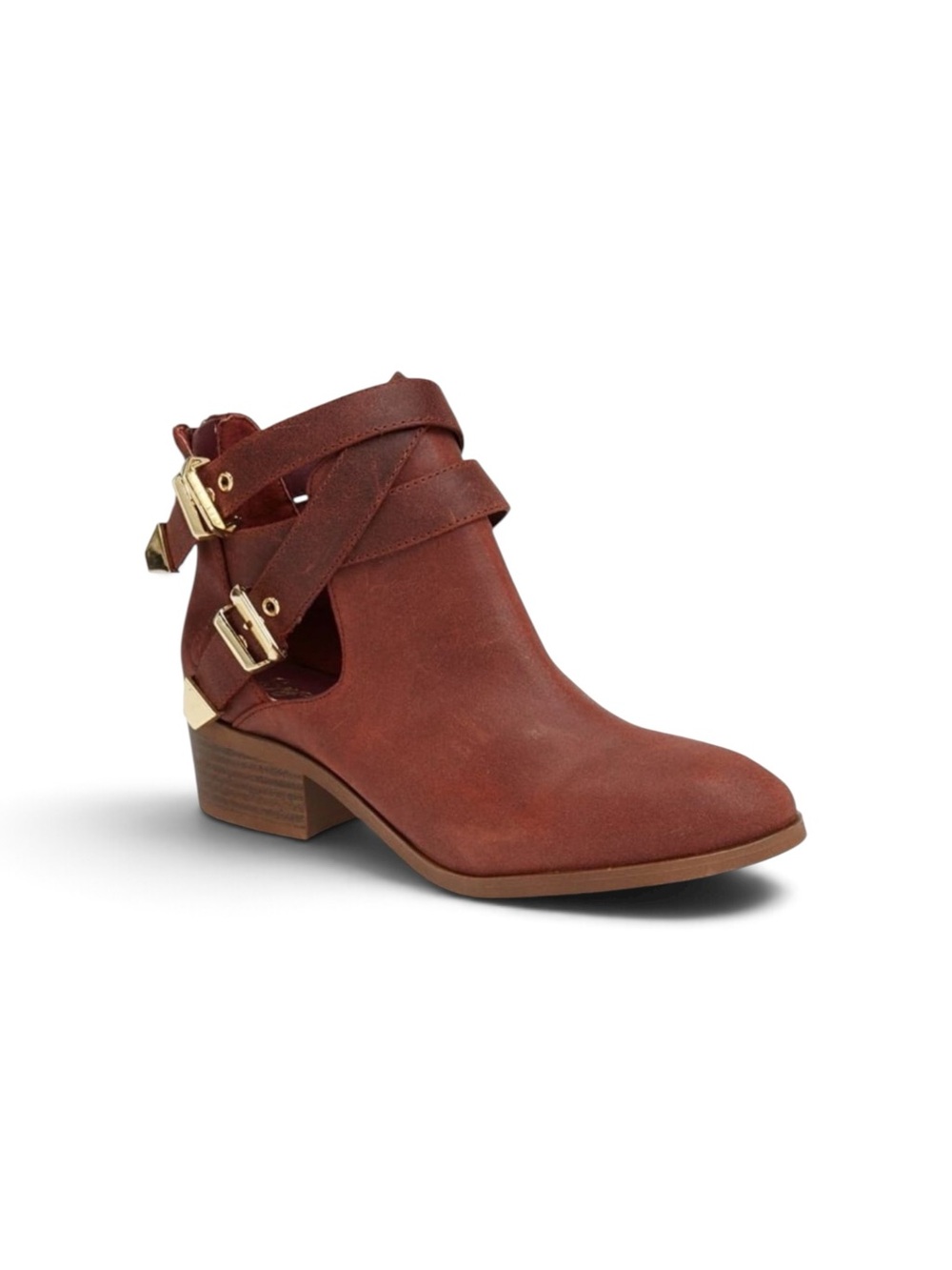 Anthropologie Seychelles Distressed Leather Tan Ankle Boots Sz 6